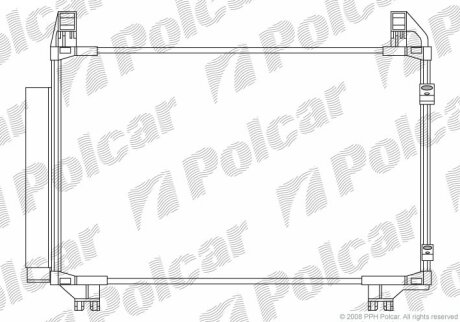 Радіатор кондиціонера, TOYOTA YARIS, 05- Polcar 8105K81K