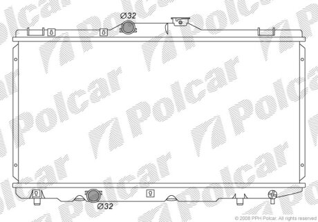 Радіатор охолодження, COROLLA (_E10_), 06. Polcar 8110085