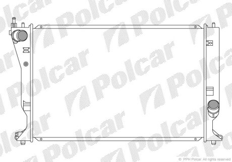 Радіатор охолодження, AVENSIS sedan (_T25_ Polcar 8115081K