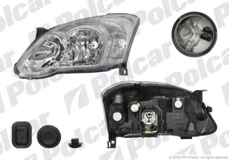 20-1051-05-2, 212-11H6R-LD-EM, 81130-02380 ФАРА R Н7, Н7 С ЭЛ. КОР. Polcar 811510E