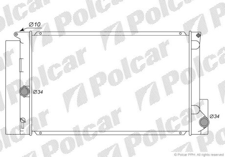 16400-0D400, 16400-0D470, 16400-0T150, 16400-22160, 75342, PL012079 РАДИАТОР 1NZ, 2ZR (1,5, 1,8i 16V) Polcar 8116081K