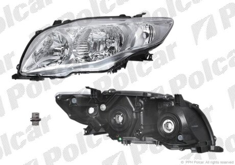 212-11M7R-LD-EM, 81130-12A60 ФАРА R НВ4, НВ3 ПОД ЭЛ. КОР. Polcar 811710E