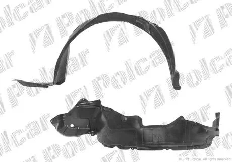 Підкрилок передній правий COROLLA (E14/E15), 03.07-06.10 Polcar 8117FP1