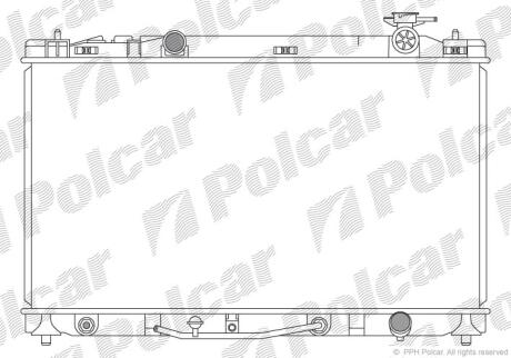 Радіатор основний Toyota Camry 2.4 VVTi 06-11 Polcar 8138083