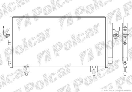 Радіатор кондиціонера, TOYOTA RAV-4, 00-05 Polcar 8146K82K