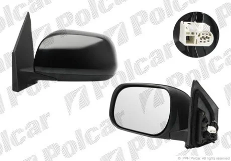 Дзеркало зовнішнє лівий, RAV4, 06- Polcar 8148514M