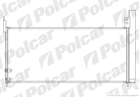 Радіатор кондиціонера, TOYOTA PRIUS, 09- Polcar 8162K82K