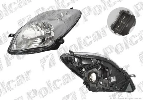 Фара основна, YARIS, 03.09- Polcar 8172100E