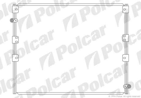 Радіатор кондиціонера, T.LAND CRUISER FJ90 Polcar 8177K81K