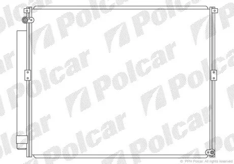 Радіатор кондиціонера, T.Land Cruiser J120 Polcar 8178K81K
