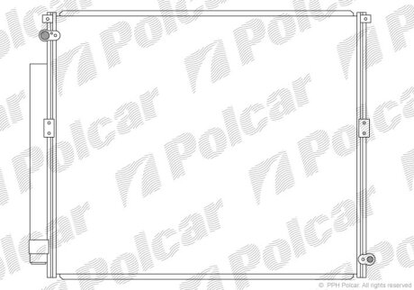 Радіатор кондиціонера, T.Land Cruiser J120 Polcar 8178K82K