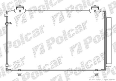 Радіатор кондиціонера, T.COROLLA VERSO, 04- Polcar 8186K81K