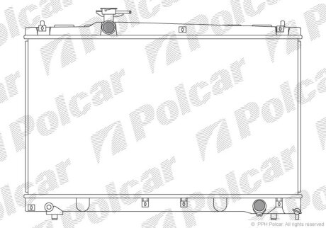 16400-28300, 16400-28320, 75248 РАДИАТОР 1, 2AZ-FE (2,0, 2,4i 16V VVTi) Polcar 8187082