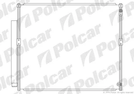 Радіатор кондиціонера, TOYOTA HILUX SURF 02 Polcar 8191K81K