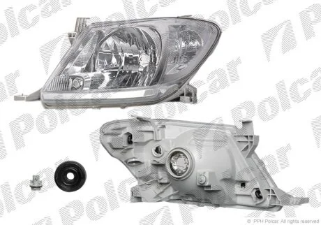 Фара основна, HILUX, 01.05- Polcar 8192102E