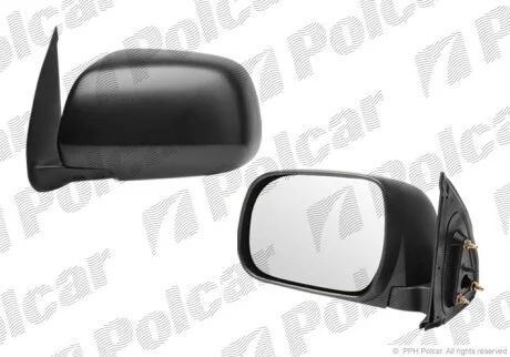 Дзеркало зовнішнє лівий, HILUX, 01.05- Polcar 819251M
