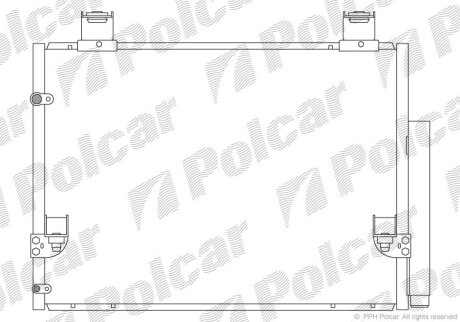 Радіатор кондиціонера, TOYOTA HI-LUX 08.05- Polcar 8192K81K