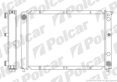 Радіатор охолодження 940 Kombi (945), 08. Polcar 9031084