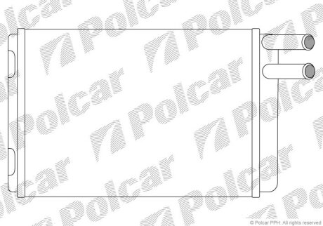Радіатор обігріву, 740 (744), 04.83-12. Polcar 9032N82