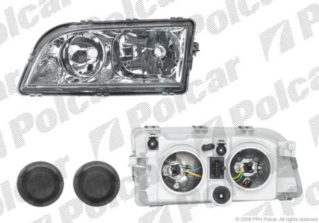 Фара основна, VOLVO S40 / V40, 96- Polcar 9040094E