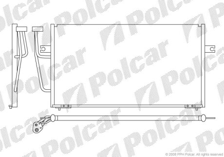 Радіатор кондиціонера, VOLVO S40/V40 Polcar 9040K8C1S