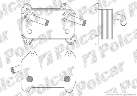 Радіатор масла, S40/V40 Polcar 9040L81