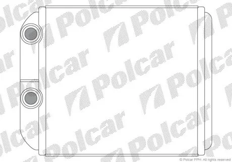 Радіатор обігріву, S40/V40 Polcar 9040N8A1