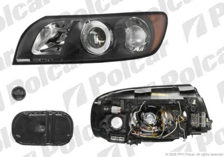 Фара основна, VOLVO S40 / V50, 04- Polcar 904210E