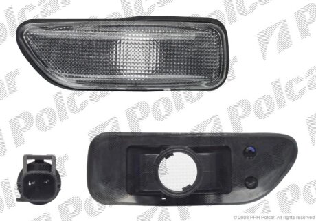 Вказівник повороту бічний, VOLVO S60, 01- Polcar 9060199E