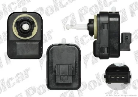 Моторчик фари, S60, 03.04-03.09 Polcar 9061109
