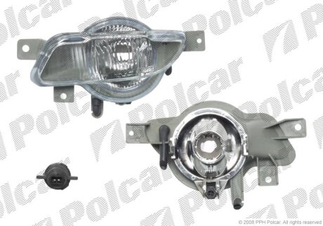 Фара передня, VOLVO V70, 00- Polcar 9071291E