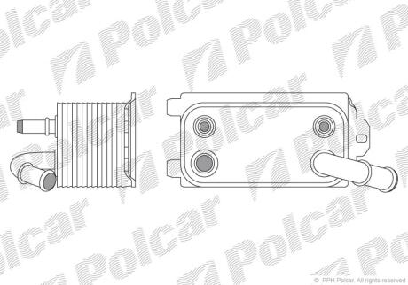 Масляний радіатор Landrover/Range Rover Evoque/Volvo S60/V60(10-)D2 Polcar 9071L81