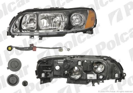 Фара основна, VOLVO V70, 03.04- Polcar 9073101E