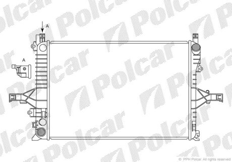 Радіатор охолодження, S80 I (184), 05.98-0 Polcar 9080081