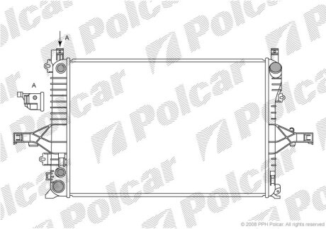 Радіатор охолодження Volvo S60 I, S80 I, V70, Xc70 I 2.0-3.0 05.98-04.10 Polcar 9080082