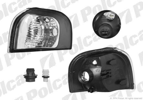 Вказівник повороту передній, VOLVO S80, 98- Polcar 9080203E