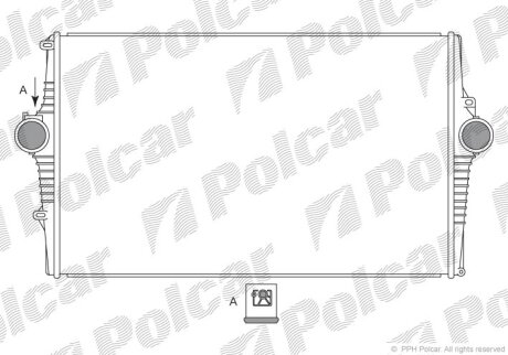 Радіатор повітря (інтеркулери), S80 Polcar 9080J82