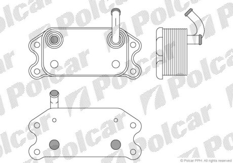 Радіатор масла, V70XC 00- Polcar 9080L81
