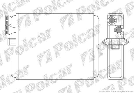 Радіатор пічки Volvo S80, V70 II 98- Polcar 9080N81