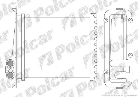 Радіатор обігріву, 850 91- Polcar 9085N81