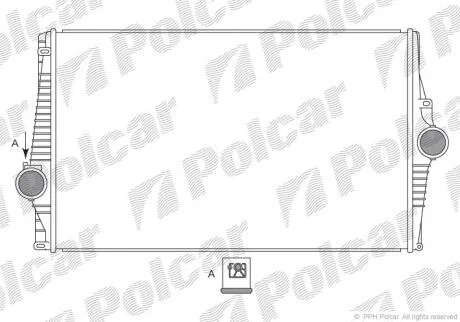 Інтеркулер Volvo XC90 2.4D 10.02-12.14 Polcar 9090J81
