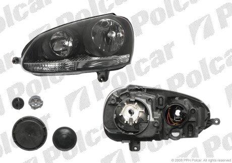 Фара основна, vw GOLF V, 04- Polcar 9513102H
