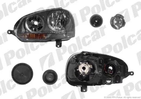 Фара основна, vw GOLF V, 04- Polcar 951310E