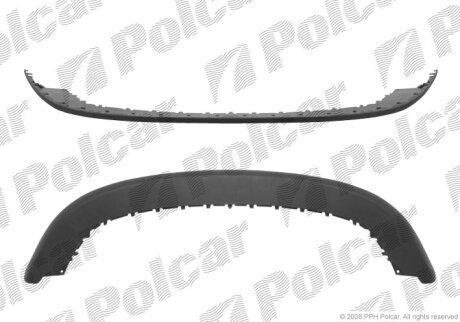 Спойлер бампера переднього, vw GOLF V, 04- Polcar 951325J