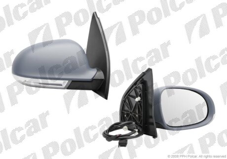 Дзеркало зовнішнє правий, VW GOLF V 03- Polcar 9513524M