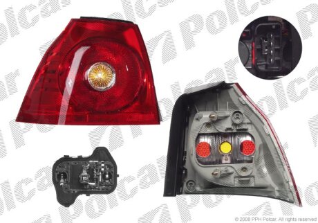 Ліхтар задній, vw GOLF V, 04- Polcar 951387E