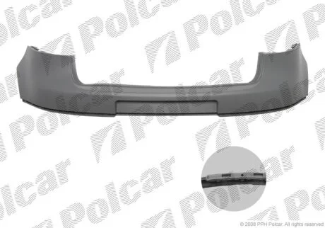 Бампер задній, vw GOLF V, 04- Polcar 951396J