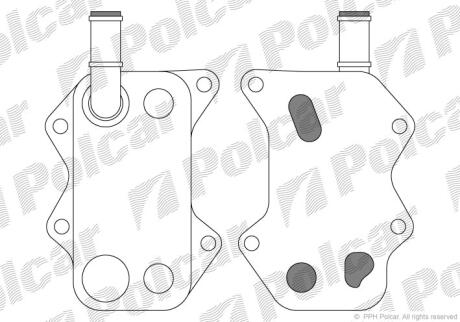 Масляний радіатор VAG 2.0FSI/TFSI 03- Polcar 9513L81