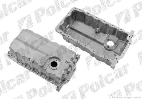 Поддон двиг. VW Caddy 3/Golf 5/B-6/Touran 1.9/2.0TDi/SDi c дат. масла - есть заглушка Polcar 9513MO5