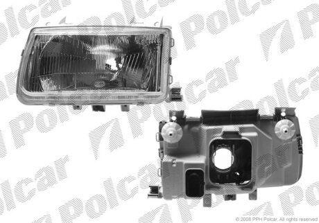 Фара основна, vw POLO, 94- Polcar 9524107E